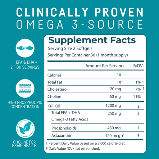 Krill Oil Softgels 600 mg, 60 ct