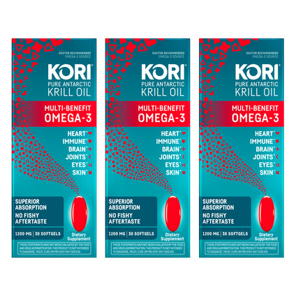 Krill Oil Softgels 1200 mg, 3 Pack 90 CT