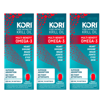 Krill Oil Softgels 400 mg, 3 Pack 270 CT