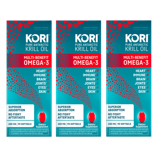 Krill Oil Softgels 400 mg, 3 Pack 270 CT