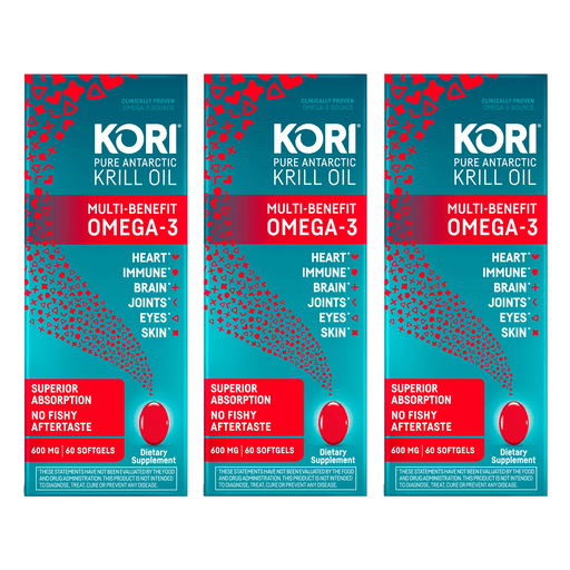 Krill Oil Softgels 600 mg, 3 Pack 180 CT