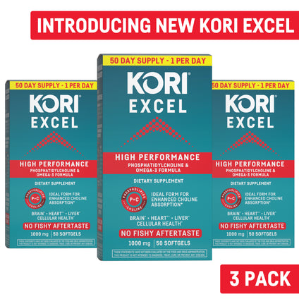 Kori Krill Oil Omega-3 Excel 1000mg, 3 Pack 150 CT