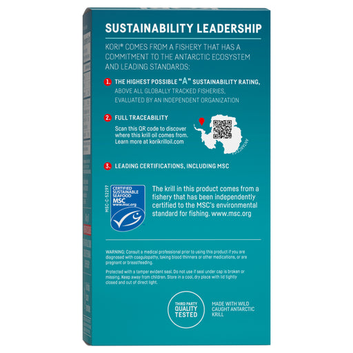 Kori Krill Oil  Omega-3 Excel 1000mg, 50 ct
