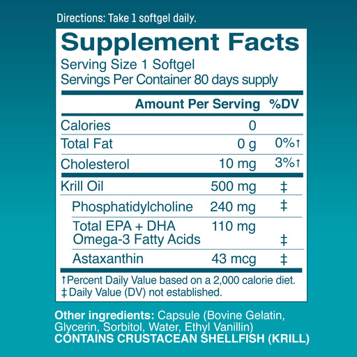 Kori Krill Oil Omega-3 Excel 500mg, 3 Pack 240 CT