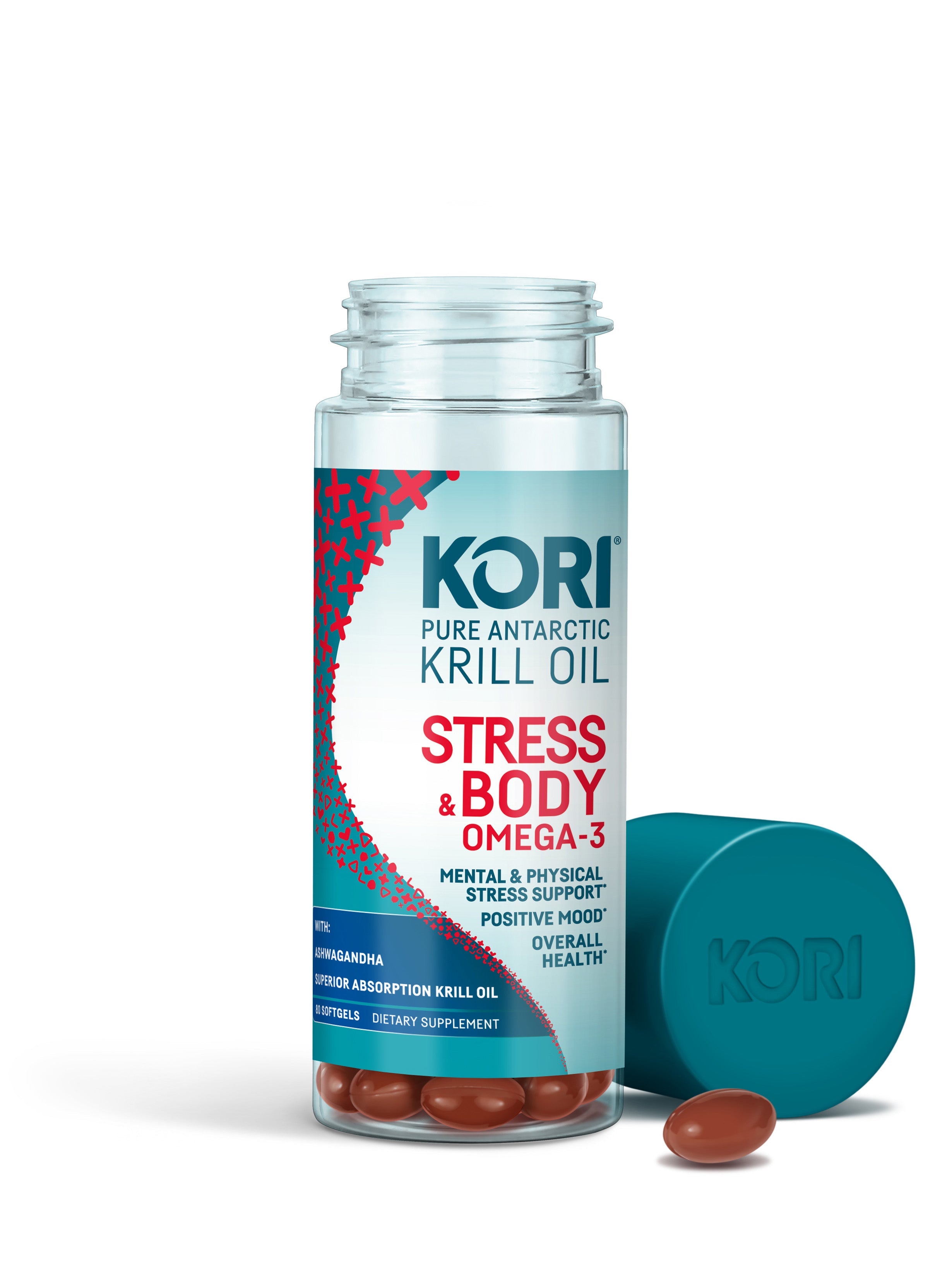 Stress Body Ashwagandha Omega 3 3 Pack 240 CT Kori Krill Oil