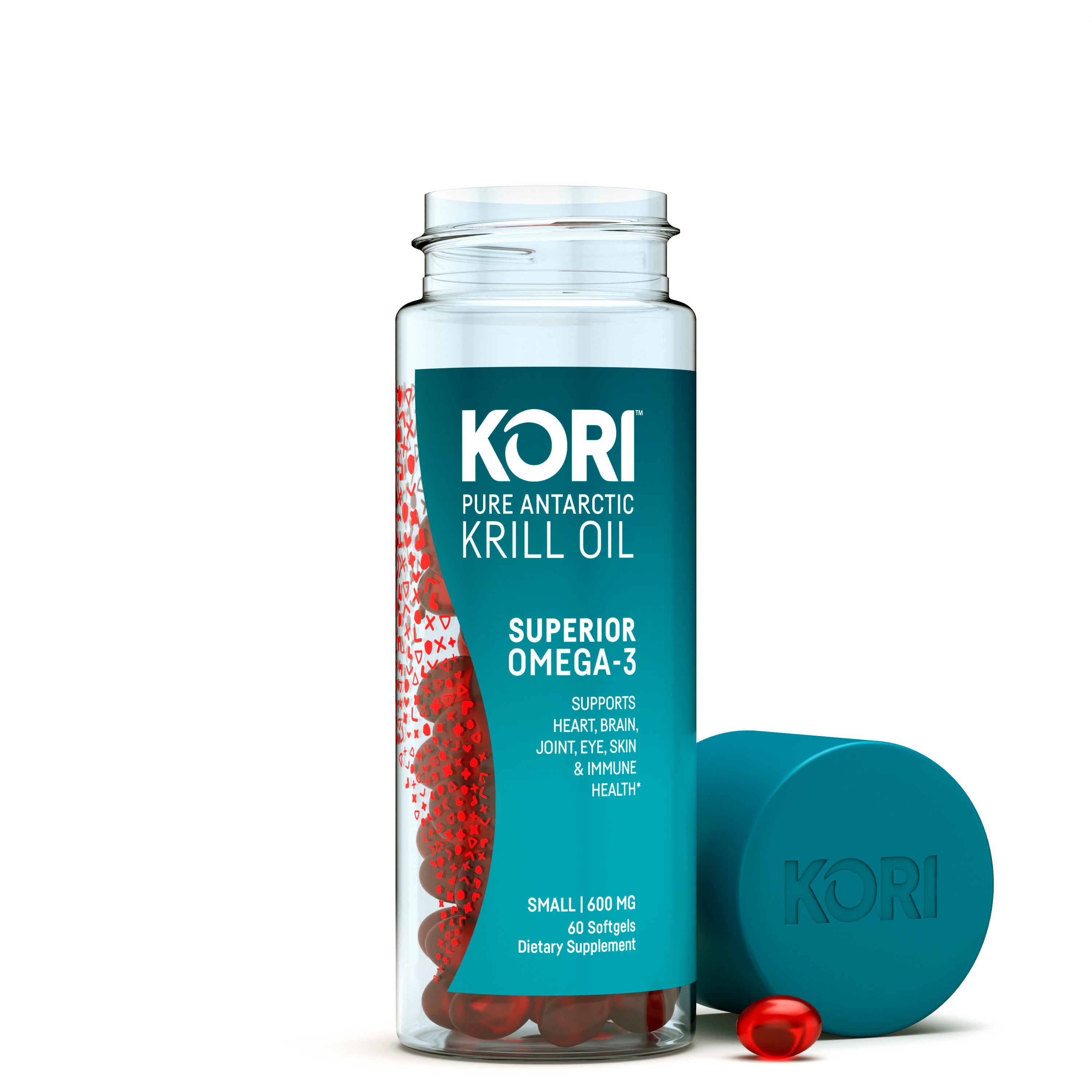 Kori Krill Oil Superior Omega 3 600mg 60ct Small Softgels