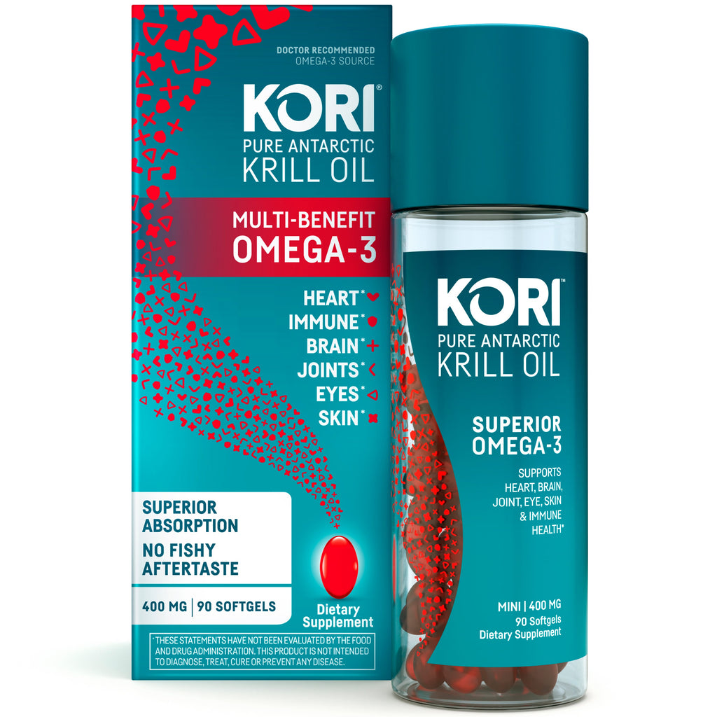 Kori Krill Oil Superior Omega3 400mg 90ct, Mini Softgels