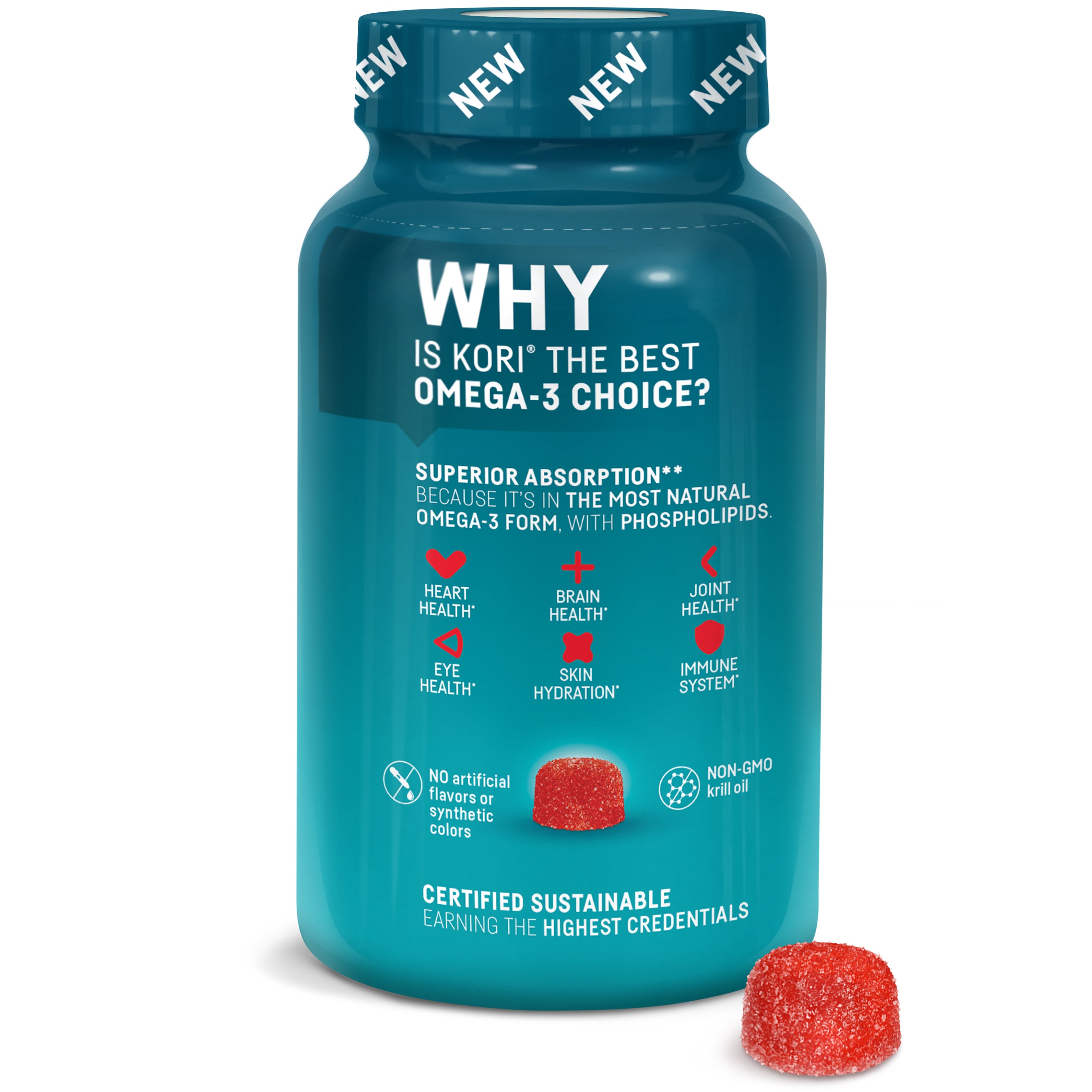 Omega 3 Gummies 120 ct Kori Krill Oil