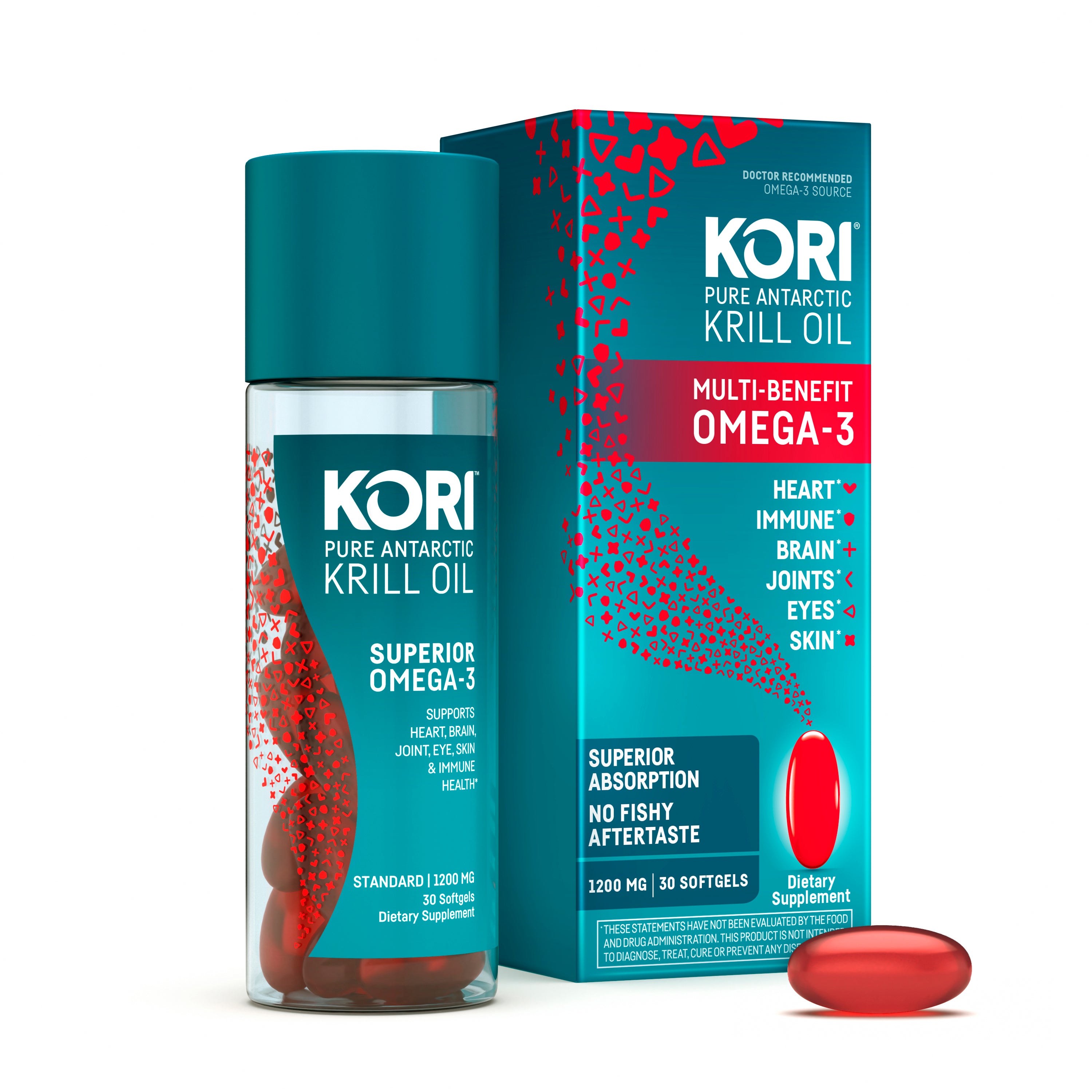 Kori Krill Oil Superior Omega 3 1200mg 30ct Standard Softgels