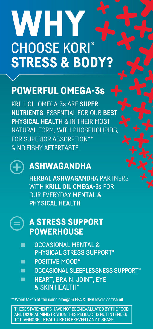 Stress & Body Ashwagandha + Omega-3, 80 CT