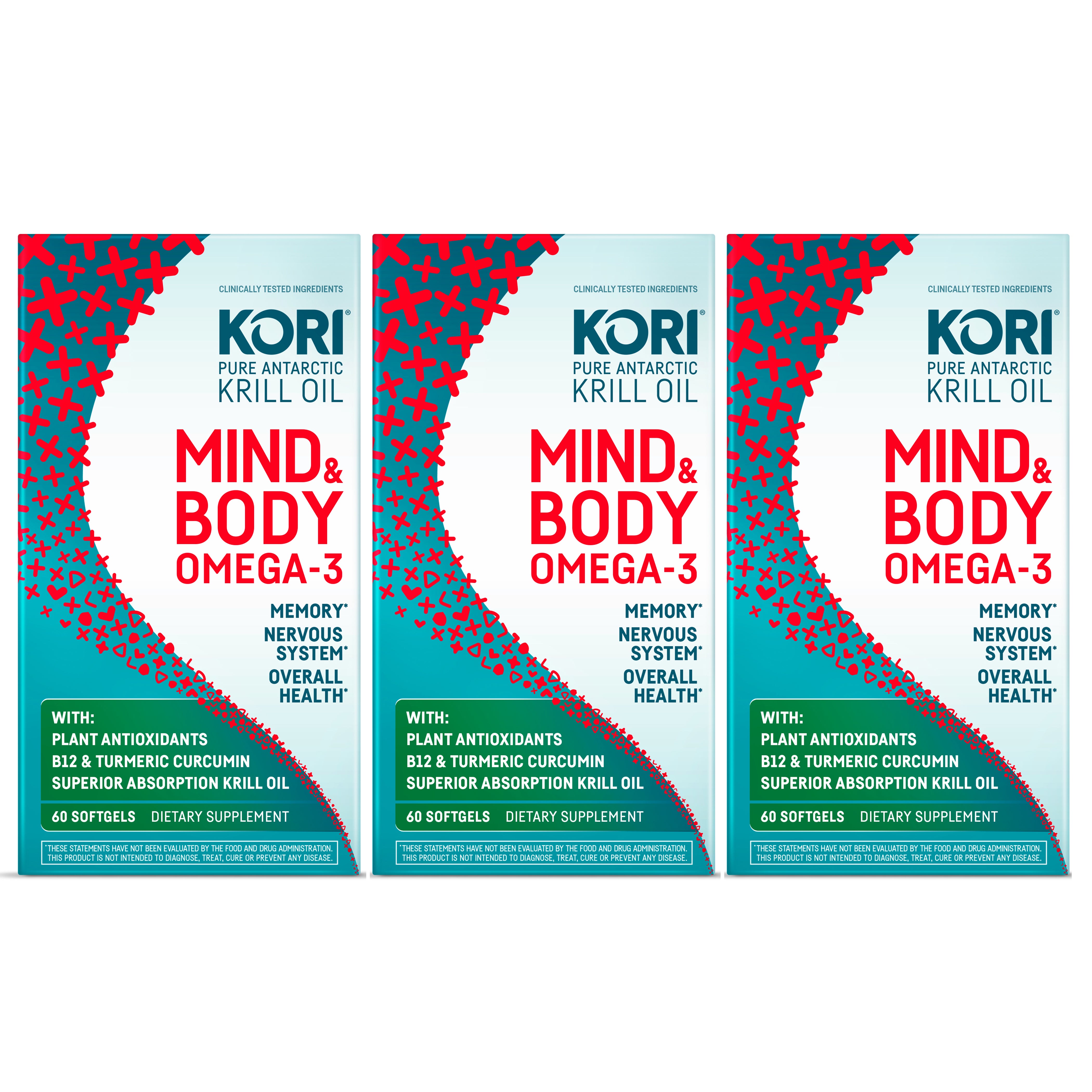 Mind Body Omega 3 3 Pack 180 CT Kori Krill Oil